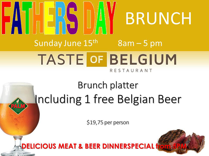 show thanks to your Dad properly at the Taste of Belgium