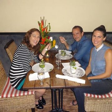 Returning guests of Papillon Restaurant Aruba surprised with a special birthday cake