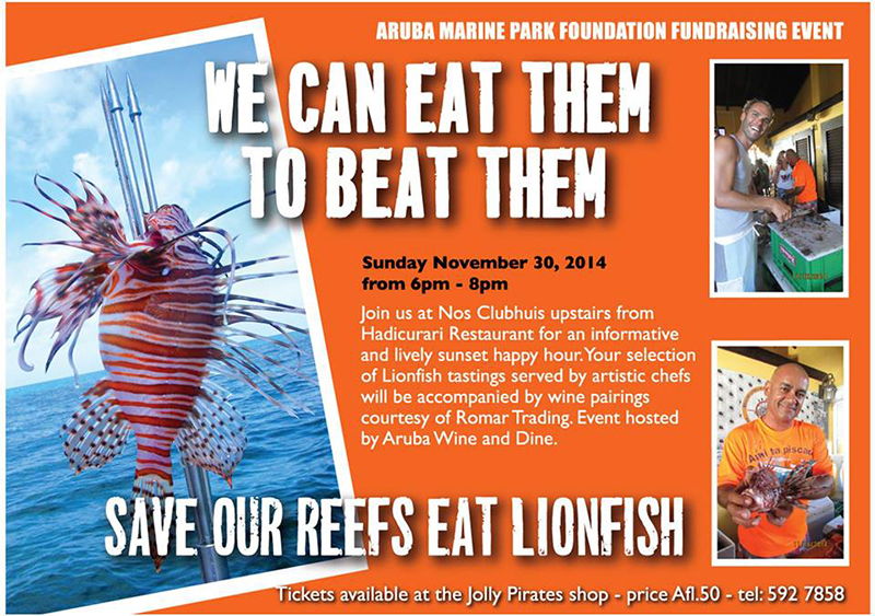 Aruba Marine Park Foundation hosts a delicious event to increase awareness about Aruba’s Lionfish invasion