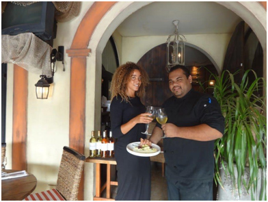 The asparagus are coming back on the menu of Papillon Restaurant Aruba