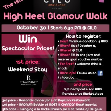 CILO Aruba organizes a High Heel Walk in support of Breast Cancer Month