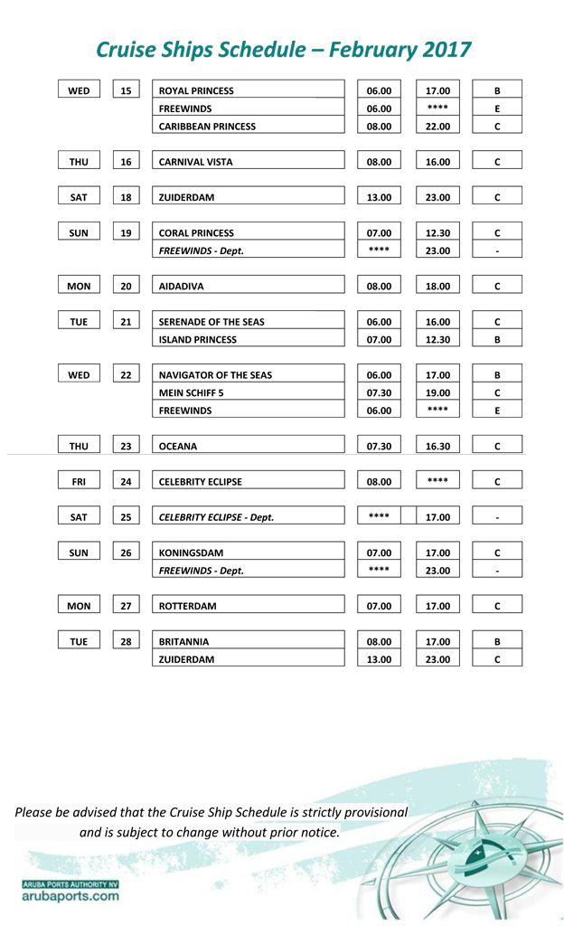 Aruba Cruises - Cruise Schedule - Carnival Cruise Lines, Royal