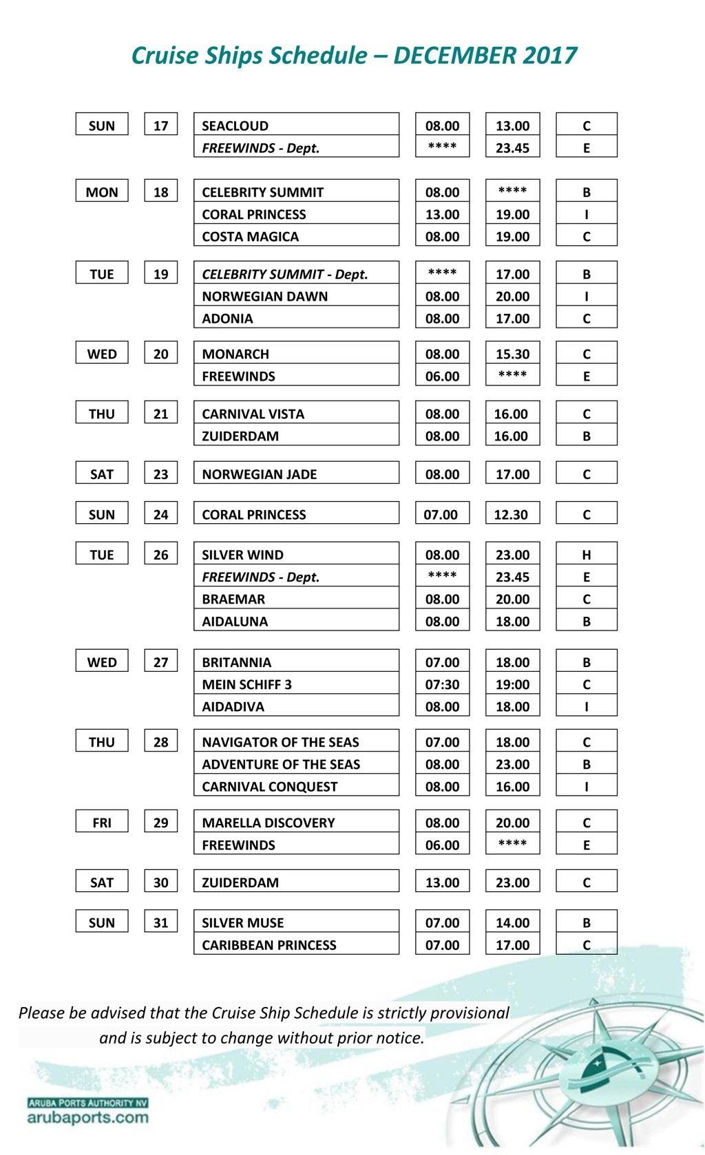 Aruba Cruises - Cruise Schedule - Carnival Cruise Lines, Royal