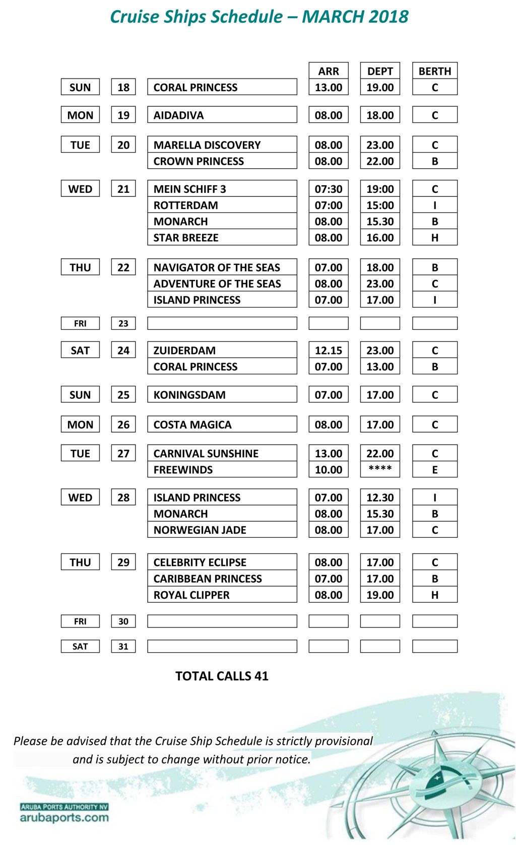 Aruba Cruises Cruise Schedule Carnival Cruise Lines, Royal